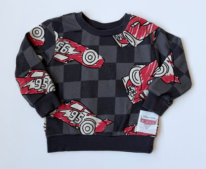 Disney Pixar Cars Grey & Red Lightening McQueen Sweater & Shorts Set (12 Months)