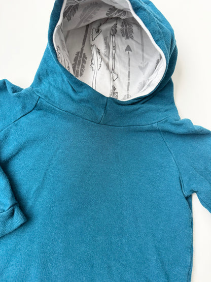 Portage & Main Blue Arrow Print Hoodie (1/2T)