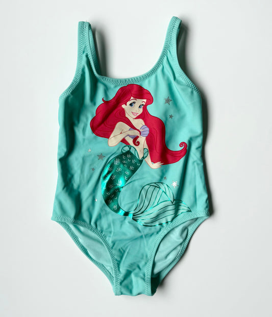 Disney Baby The Little Mermaid Turquoise Ariel One Peice Swimsuit (2T)