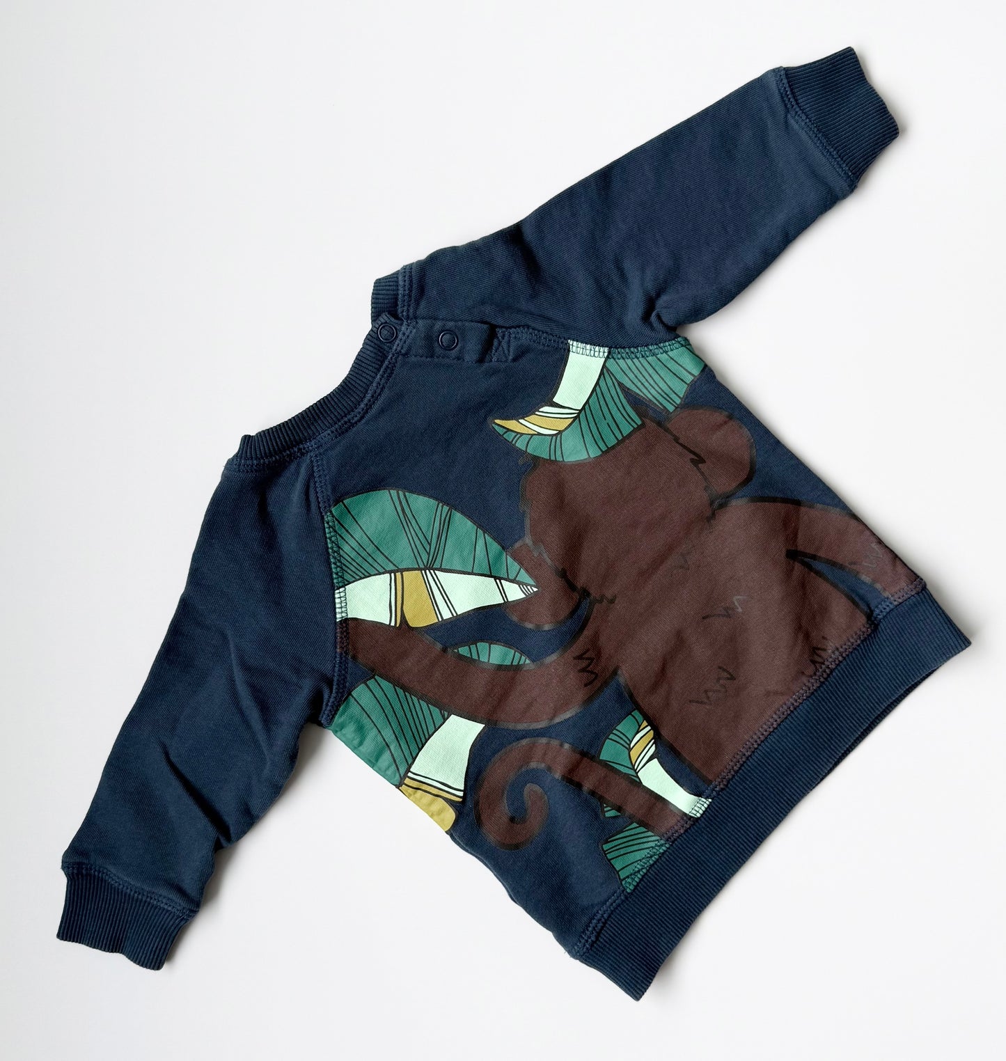 H&M Blue Monkey Sweater (6-9 Months)