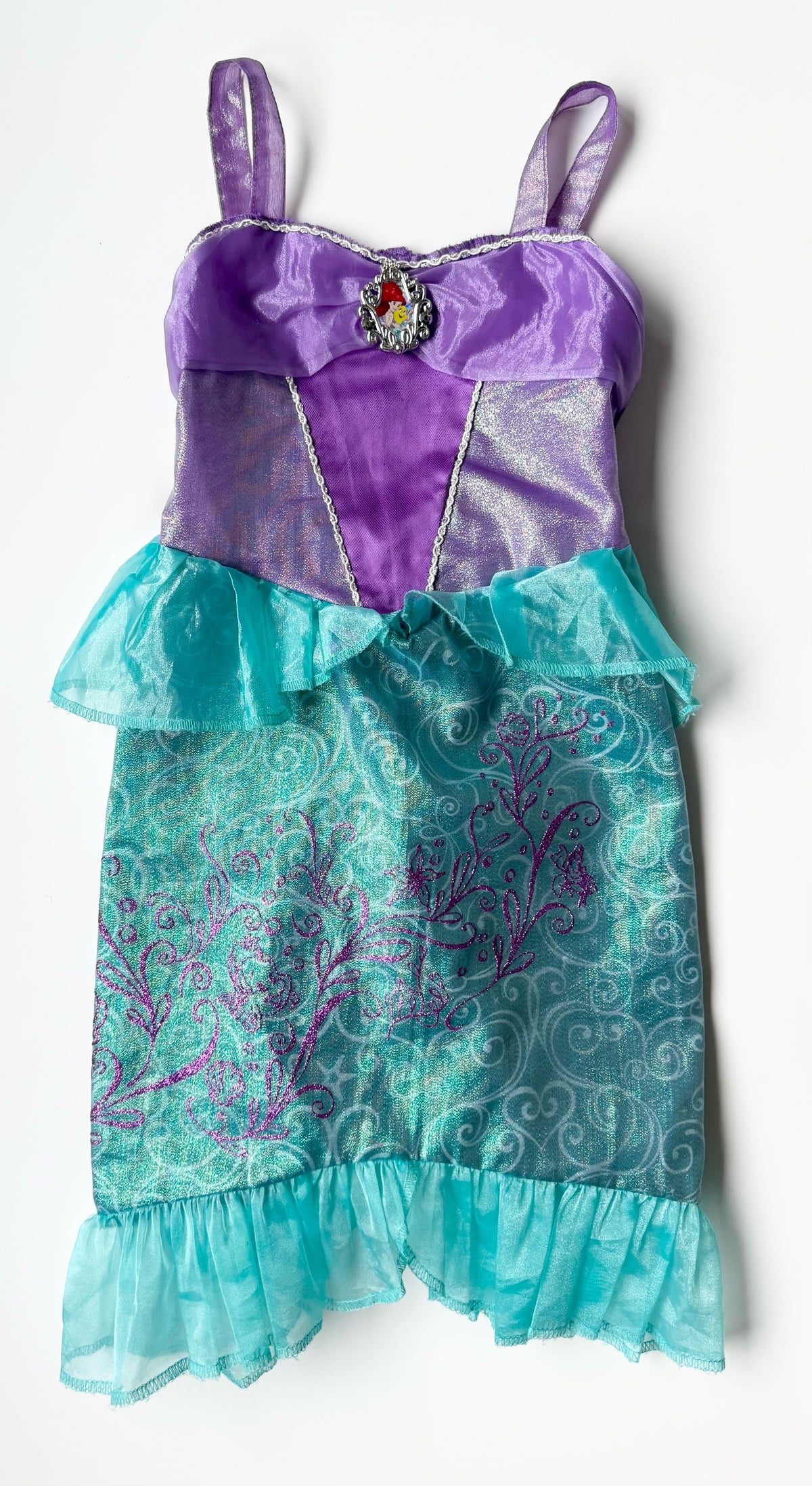 Disney The Little Mermaid Ariel Purple & Light Blue Sparkle Costume Dress (4-6 Years)