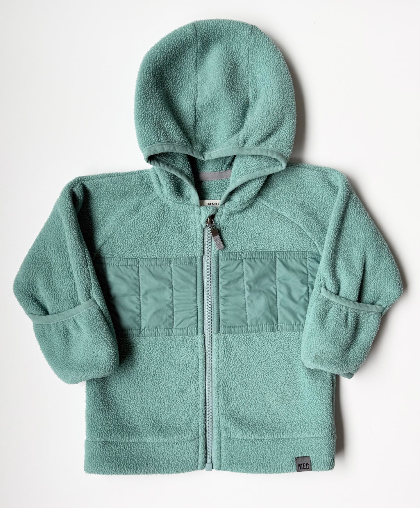 MEC Seafoam Green Hooded Fleece Zip Up (6 Months)