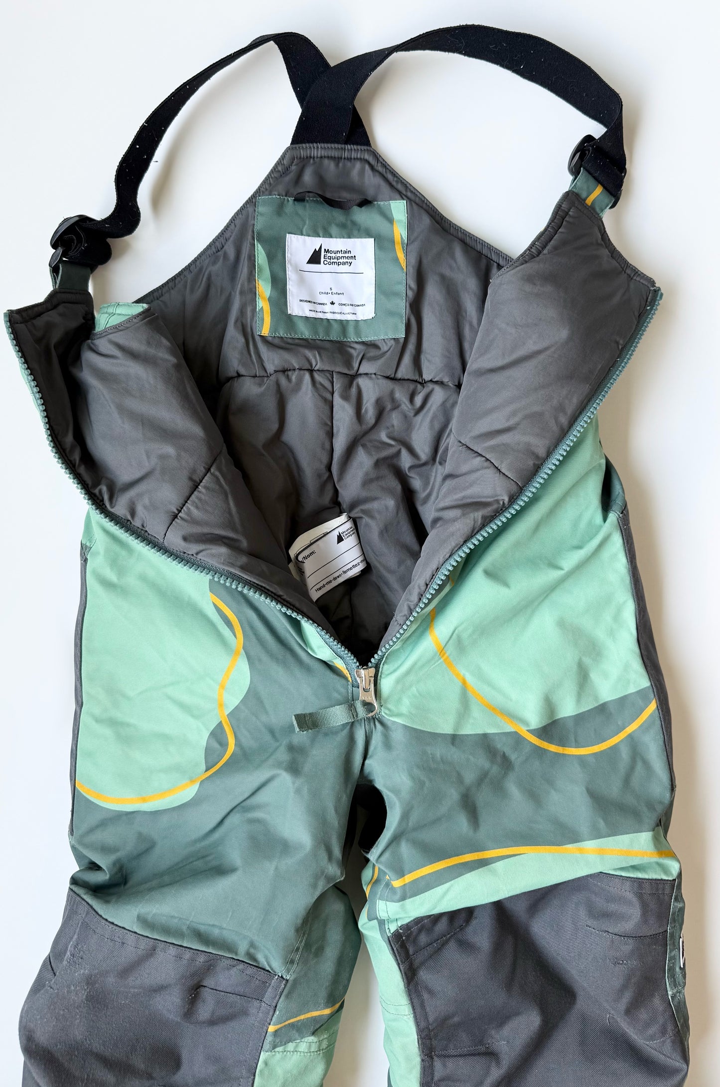 MEC Green & Grey Patterned Toaster Bib Snow Pants (5 Years)