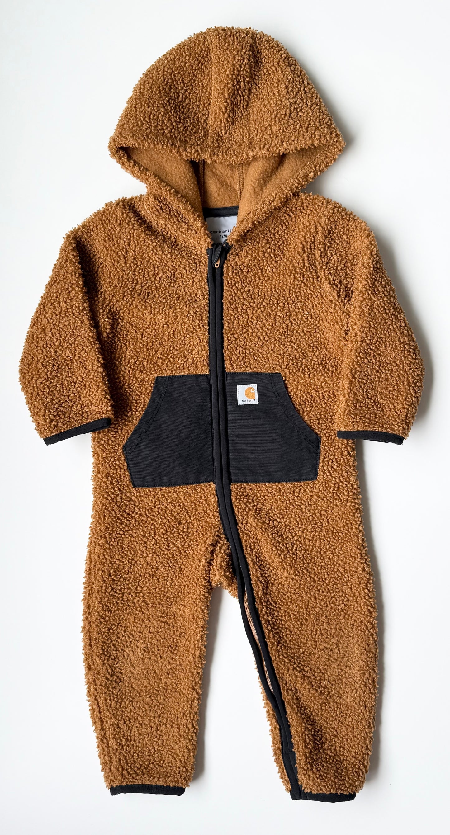 Carhartt Brown Sherpa Bunting Suit (12 Months)
