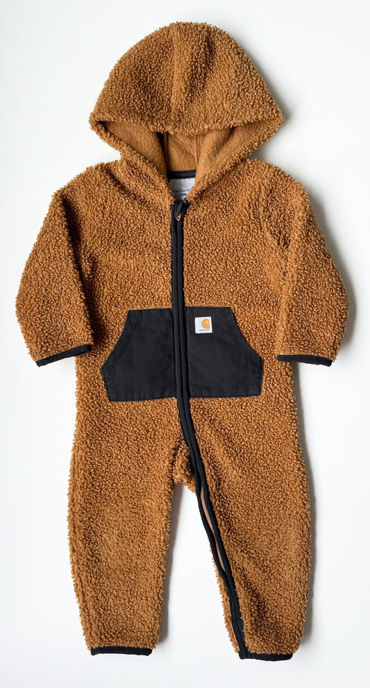 Carhartt Brown Sherpa Bunting Suit (12 Months)
