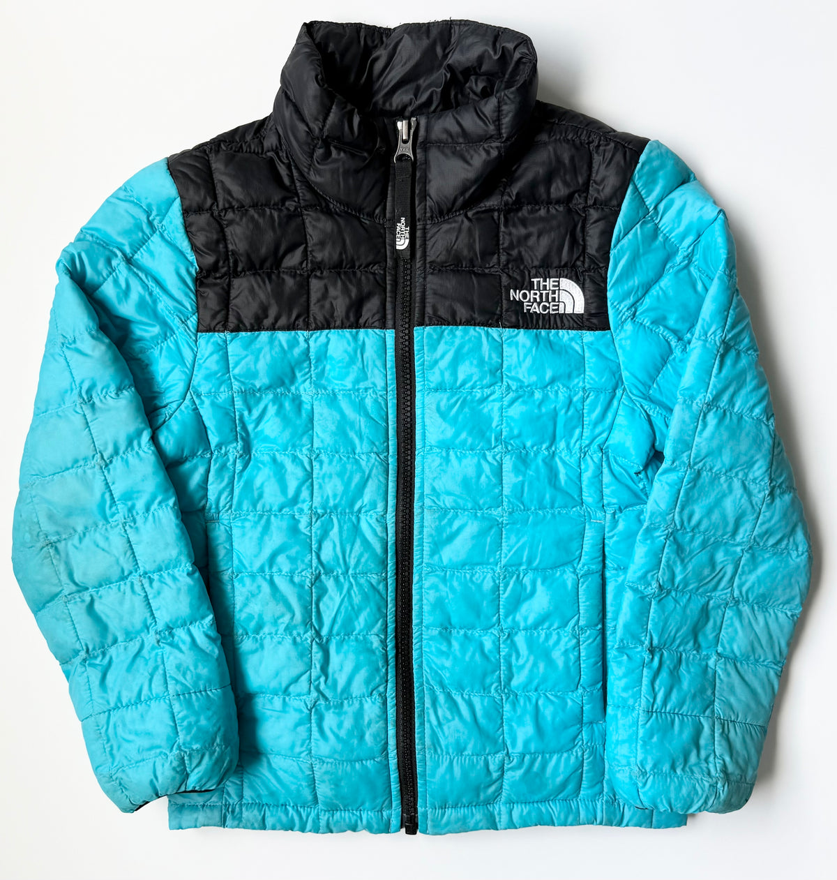The North Face Thermoball Light Blue & Black Quilted Jacket (5 Years)