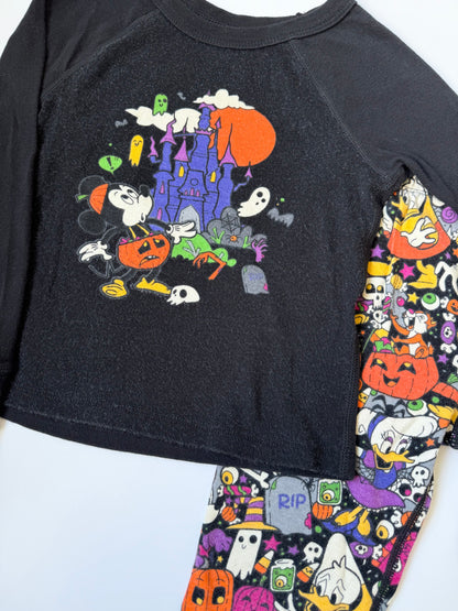 The Disney Store Black Haunted House Halloween Mickey Two Piece PJ Set (4T)