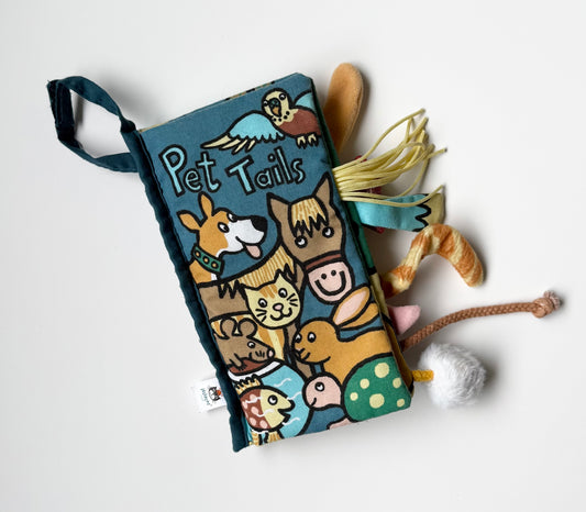 Jellycat Pet Tails Soft Crinkle Book