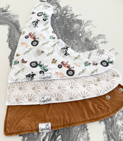 Copper Pearl Baby Bandana Drool Bibs