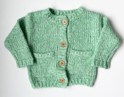 Next Green Chunky Knit Cardigan (12-18 Months)