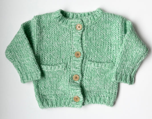 Next Green Chunky Knit Cardigan (12-18 Months)