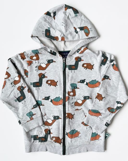 Souris Mini Grey Hunting Ducks Zip Up Hoodie (6 Years)