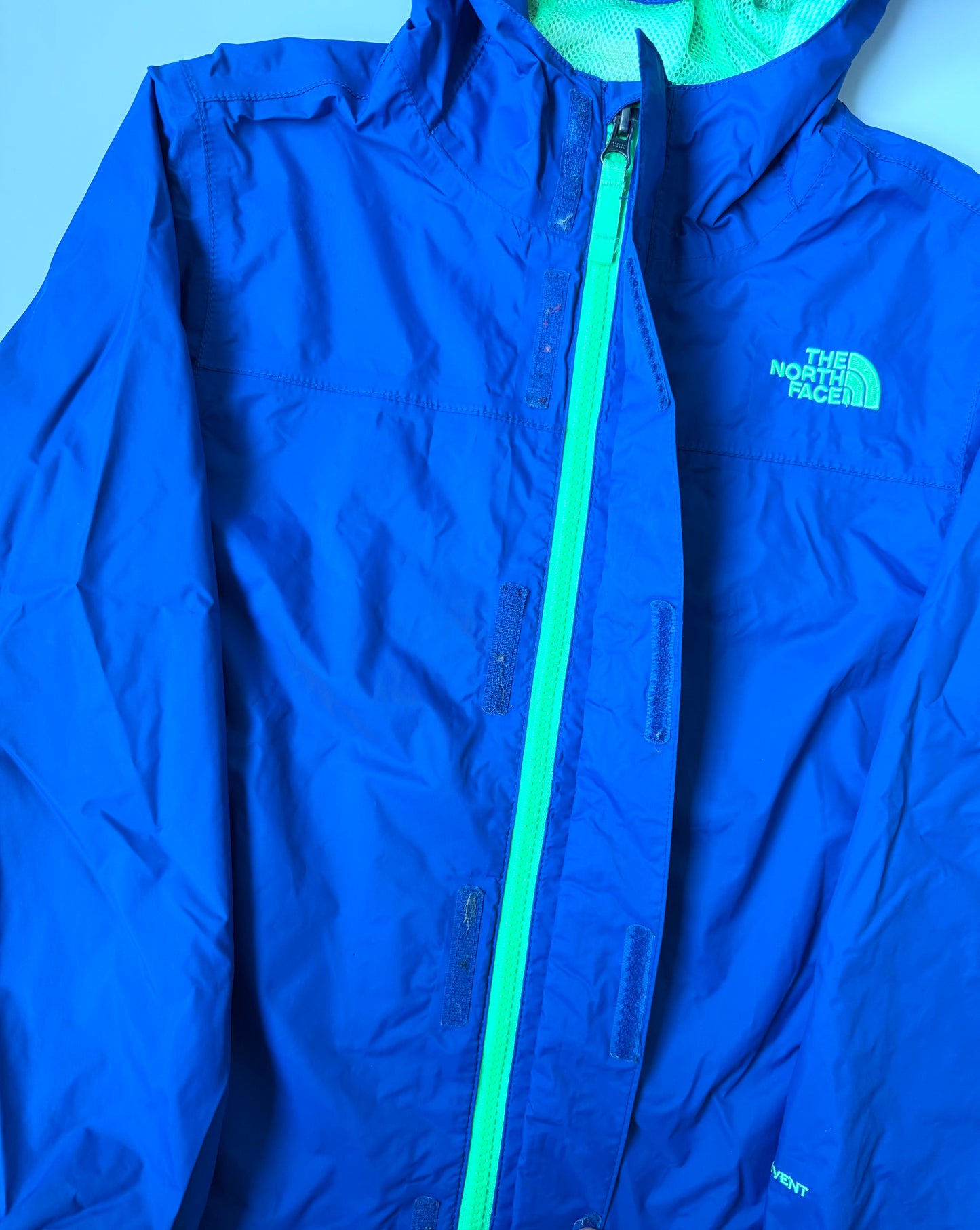 The North Face Royal Blue & Neon Green Dry Vent Wind Breaker - Small (7-8 Years)