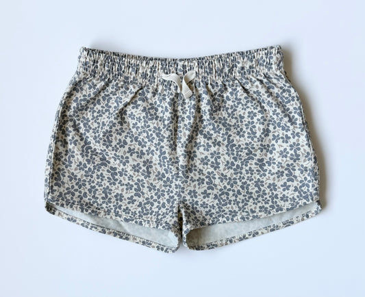 Quincy Mae Grey Dainty Floral Swim Trunks (2-3 Years)