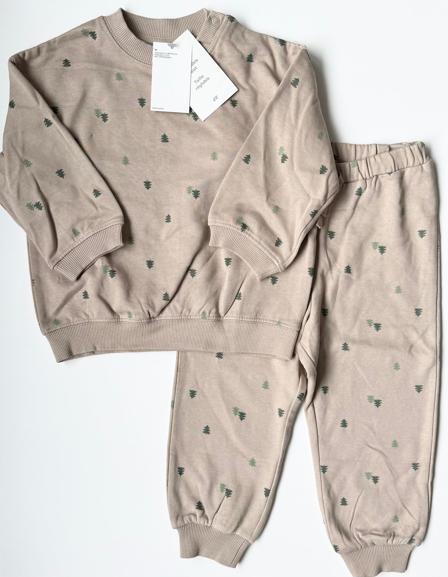 H&M Brown Trees Sweater & Pants Two Peice Set - New (18-24 Months)