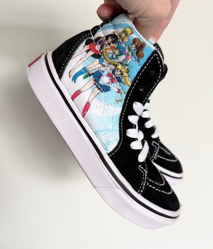 Vans x Sailor Moon Black & White High Top Lace Up Sneakers (11)