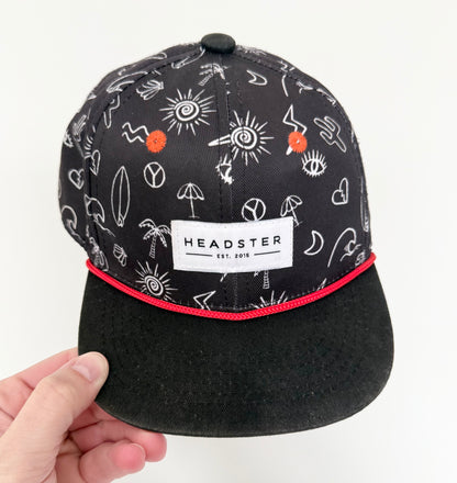 Headster Black Surf SnapBack Hat (48CM)