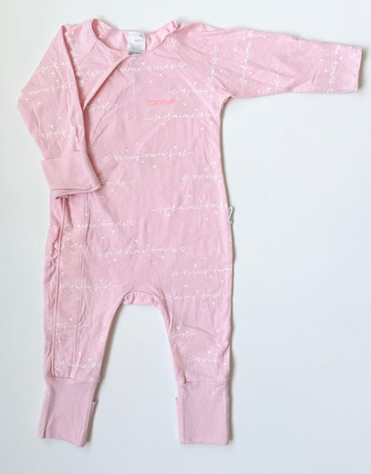 Bonds Cozysuit Pink Snap Sleeper Romper (3-6 Months)