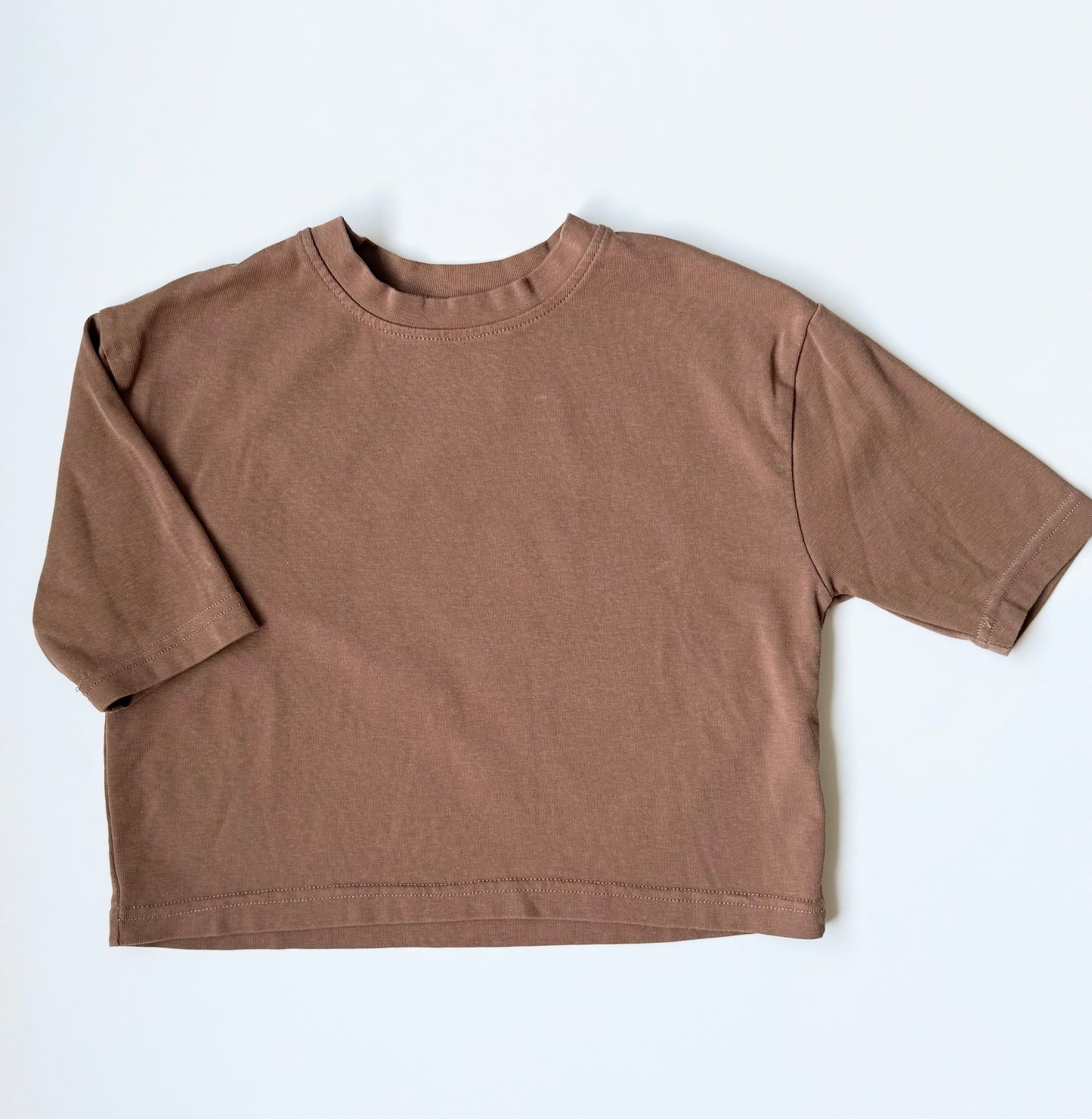 Kindly Light Brown Boxy T-Shirt (1 Year)