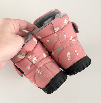 Jan & Jul Insulated Pink Floral Short Ankle Boots (10)