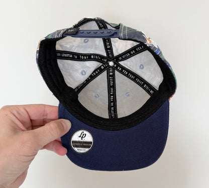 LP Apparel Dark Blue Floral Snap Back Hat (6-24 Months)