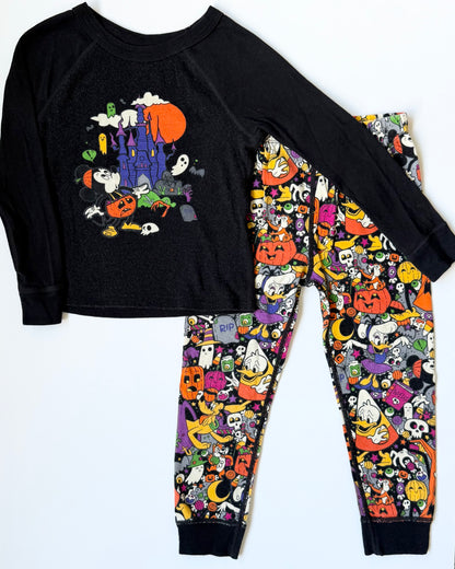 The Disney Store Black Haunted House Halloween Mickey Two Piece PJ Set (4T)