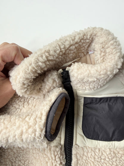 Zara Tan Sherpa & Black Pocket Jacket (9-12 Months)