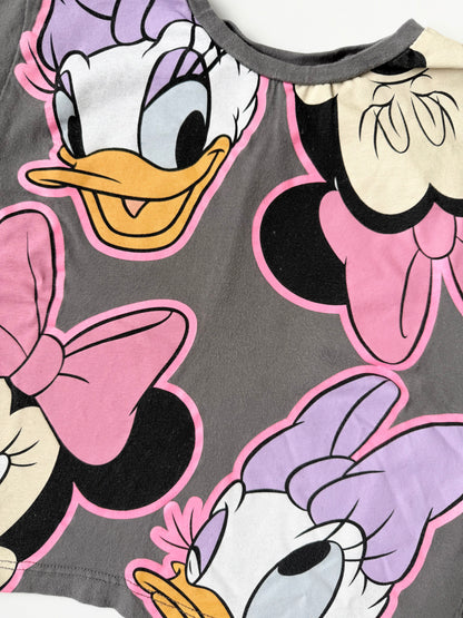 Zara x Disney Grey & Neon Minnie & Daisy T-Shirt (2-3 Years)