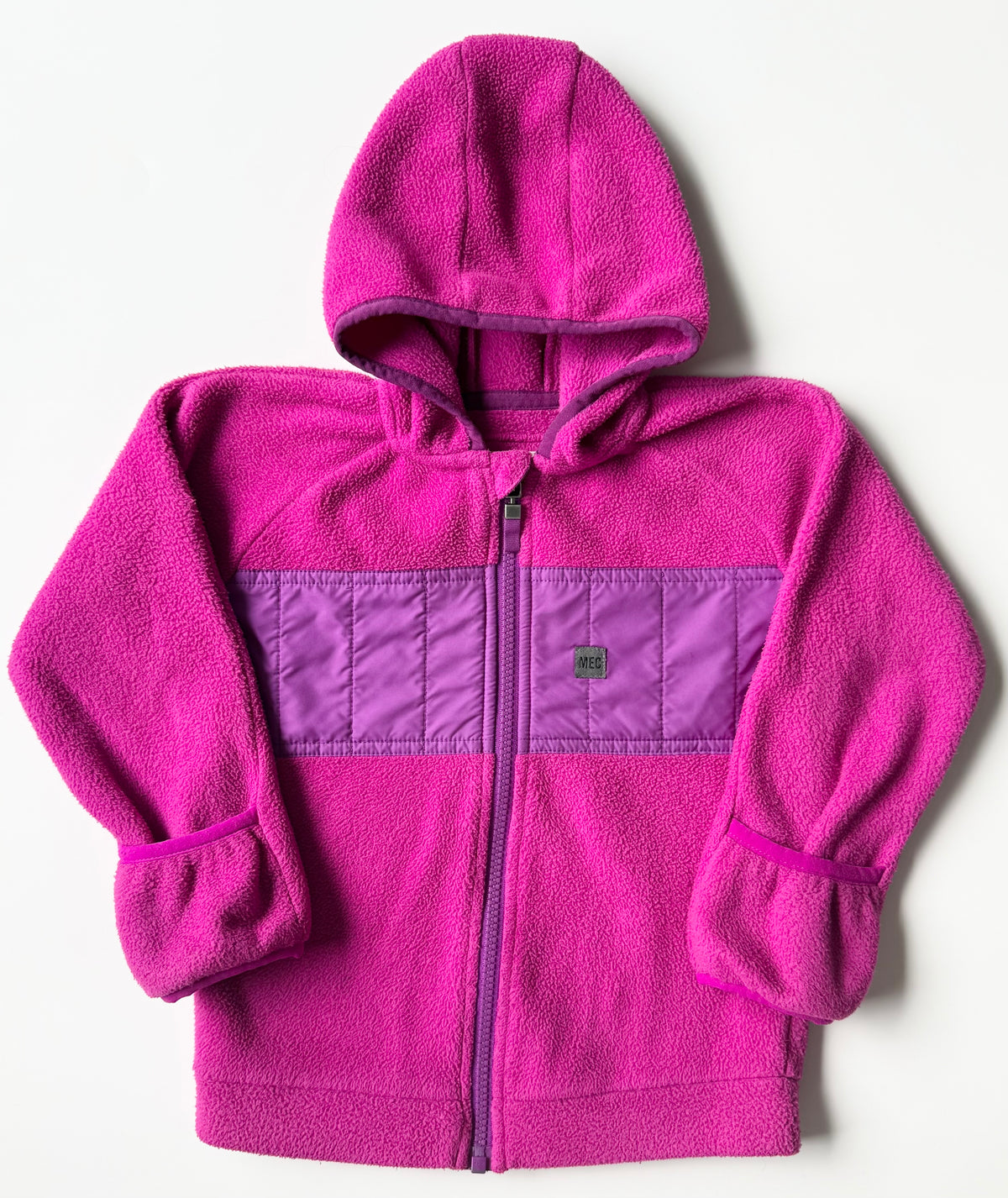 MEC Magenta & Purple Hooded Fleece Zip Up (24 Months)