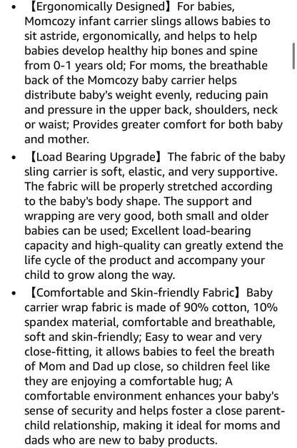 Momcozy Baby Wrap Carrier in Dark Grey