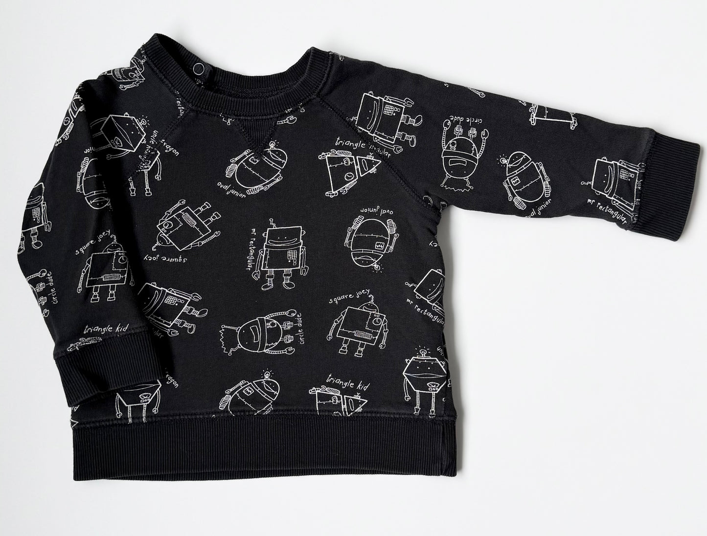 H&M Black Robots Sweater (9-12 Months)