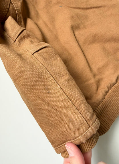 Carhartt Brown Active Flannel Quilt-Lined Cotton Duck Canvas Jacket (4T)