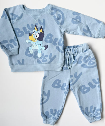 Bluey Blue Sweater & Pants Set (18-24 Months)