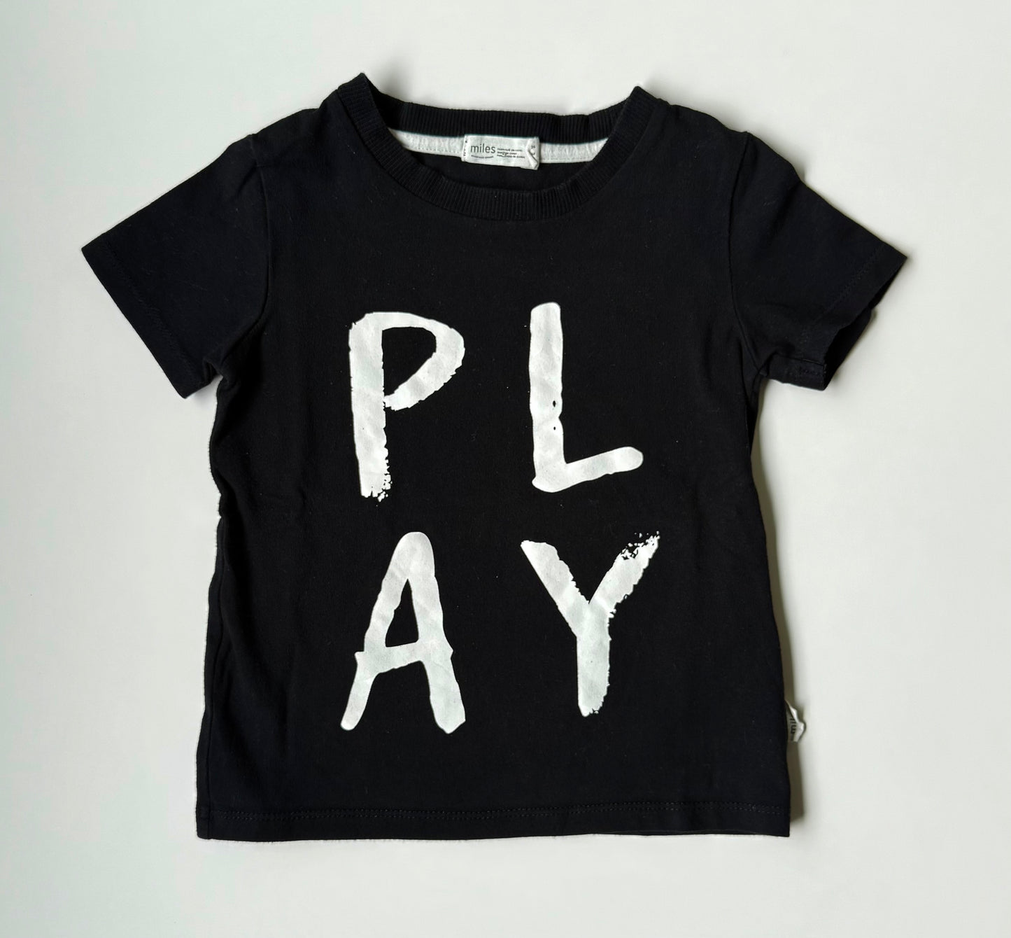 Miles the Label Black “Play” T-Shirt (24 Months)