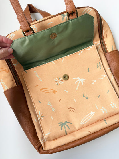 Coco Village Orange Venice Backpack