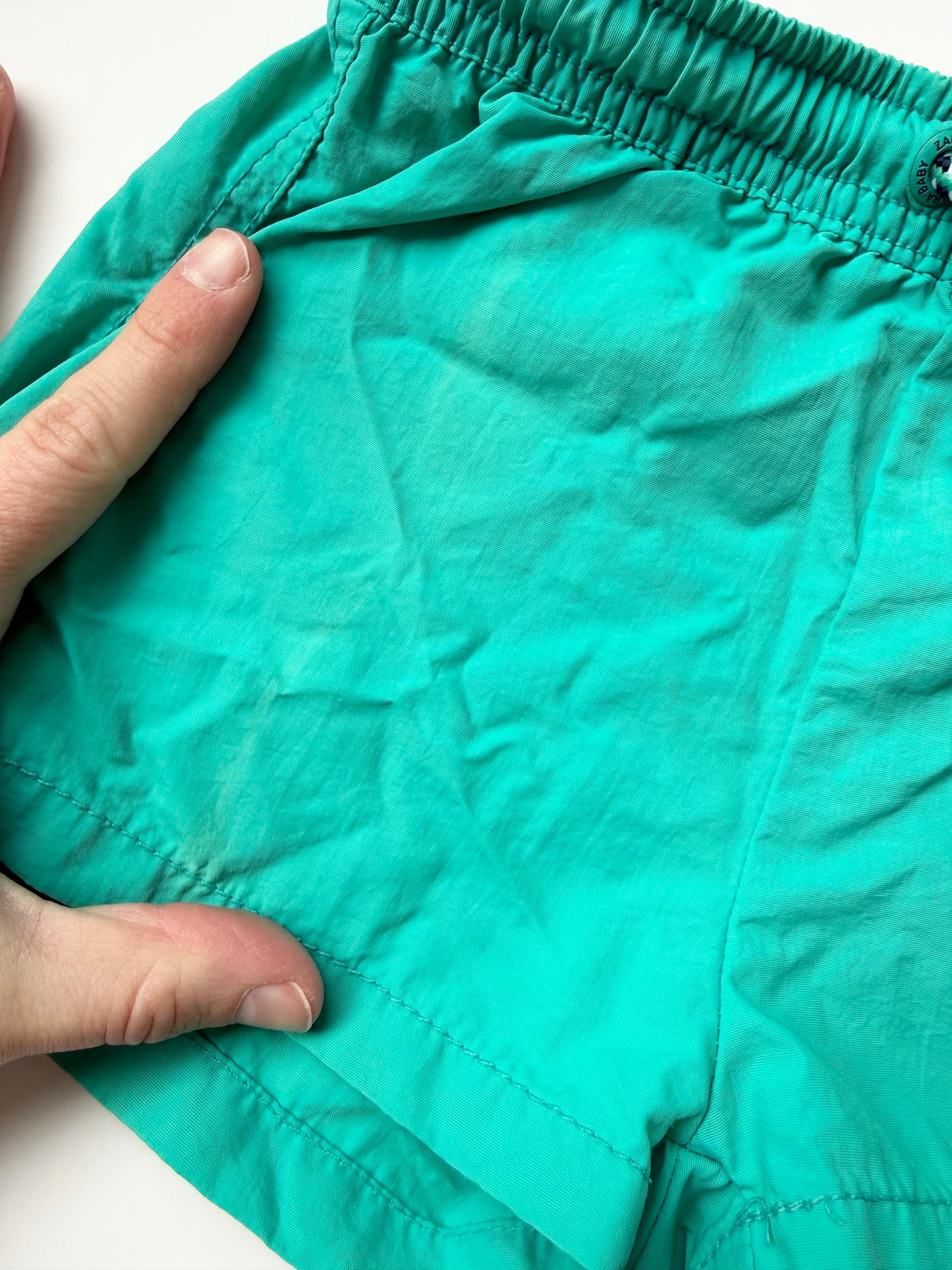 Zara Turquoise Shark Swim Trunks (3/4 Years)