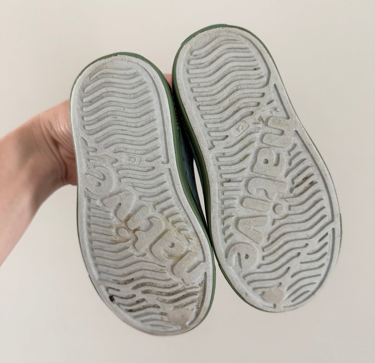 Native Light Blue & Green Trim Jefferson Slip Ons (C8)