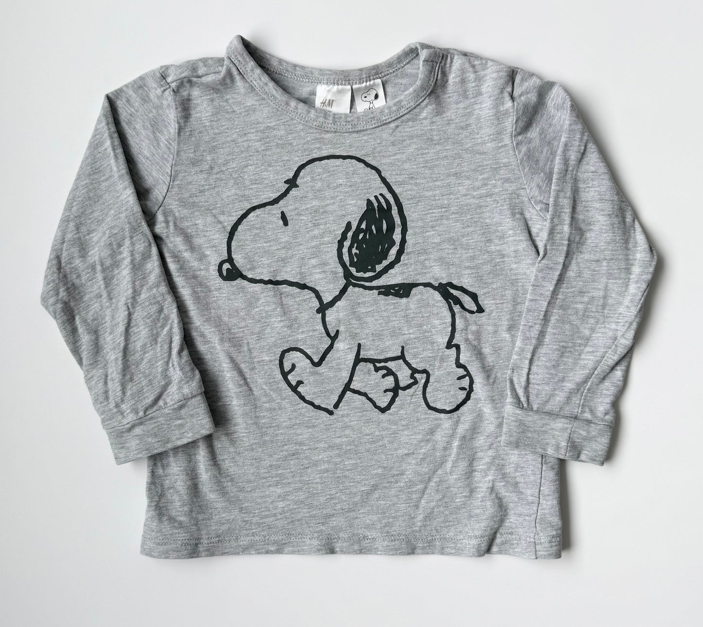 H&M x Peanuts Grey Snoopy Long Sleeve & Pants Set (12-18 Months)