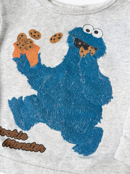 Zara x Sesame Street Heathered Grey Cookie Monster Sweater (18-24 Months)
