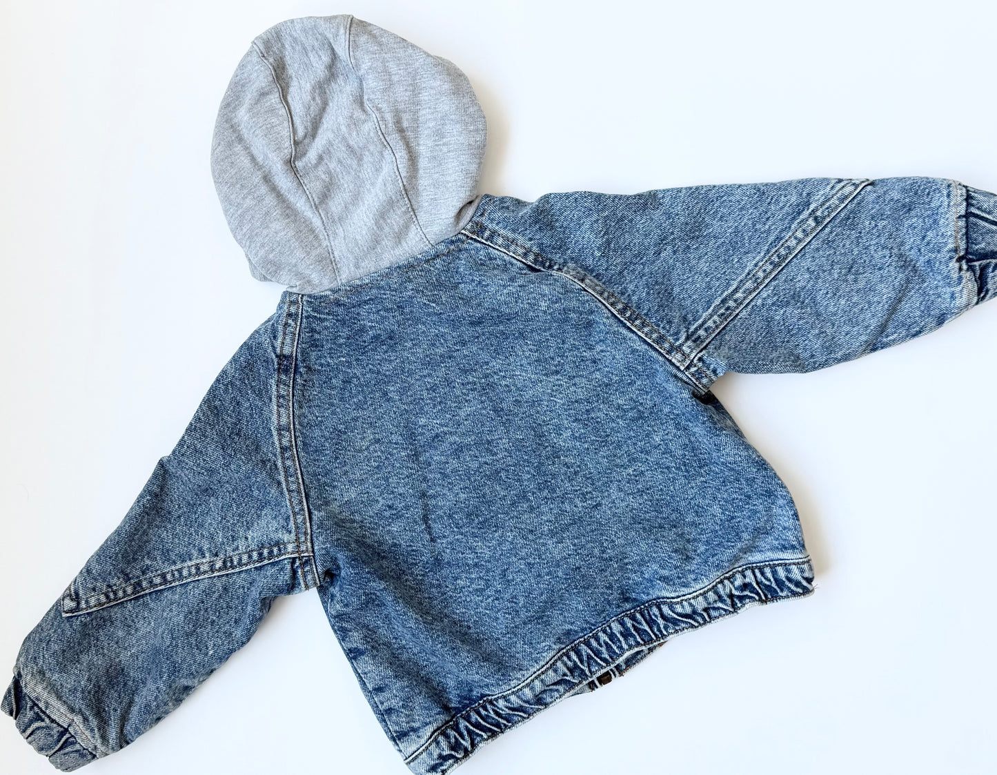 Zara Grey Hood Jean Jacket (12-18 Months)