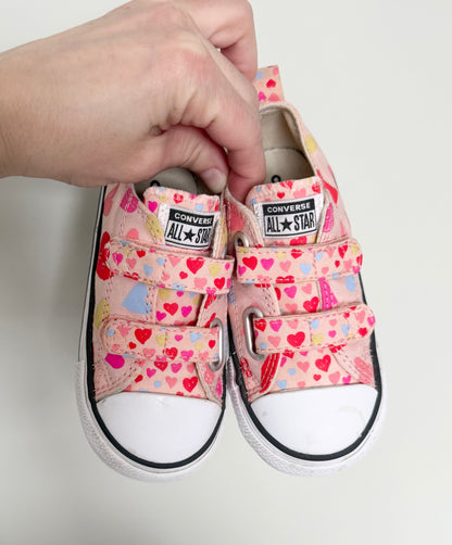 Converse Pink Hearts Velcro Sneakers (8)