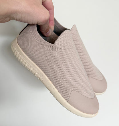 Heyfolks Light Beige Knit Slip On Sneakers (C12)