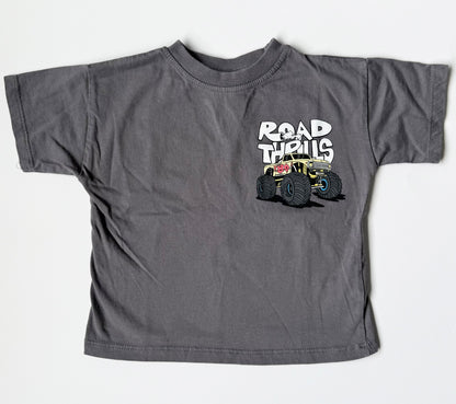Zara Grey “Road Thrills” Monster Truck T-Shirt (2 Years)