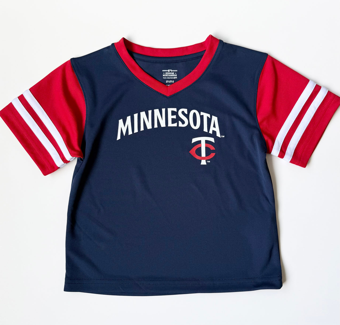 Minnesota Twins Blue & Red Baseball Jersey/T-Shirt (2T)