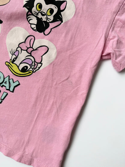 H&M x Disney Heart Characters Pink “Everyday Smile!” T-Shirt (3-4 Years)