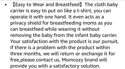 Momcozy Baby Wrap Carrier in Dark Grey