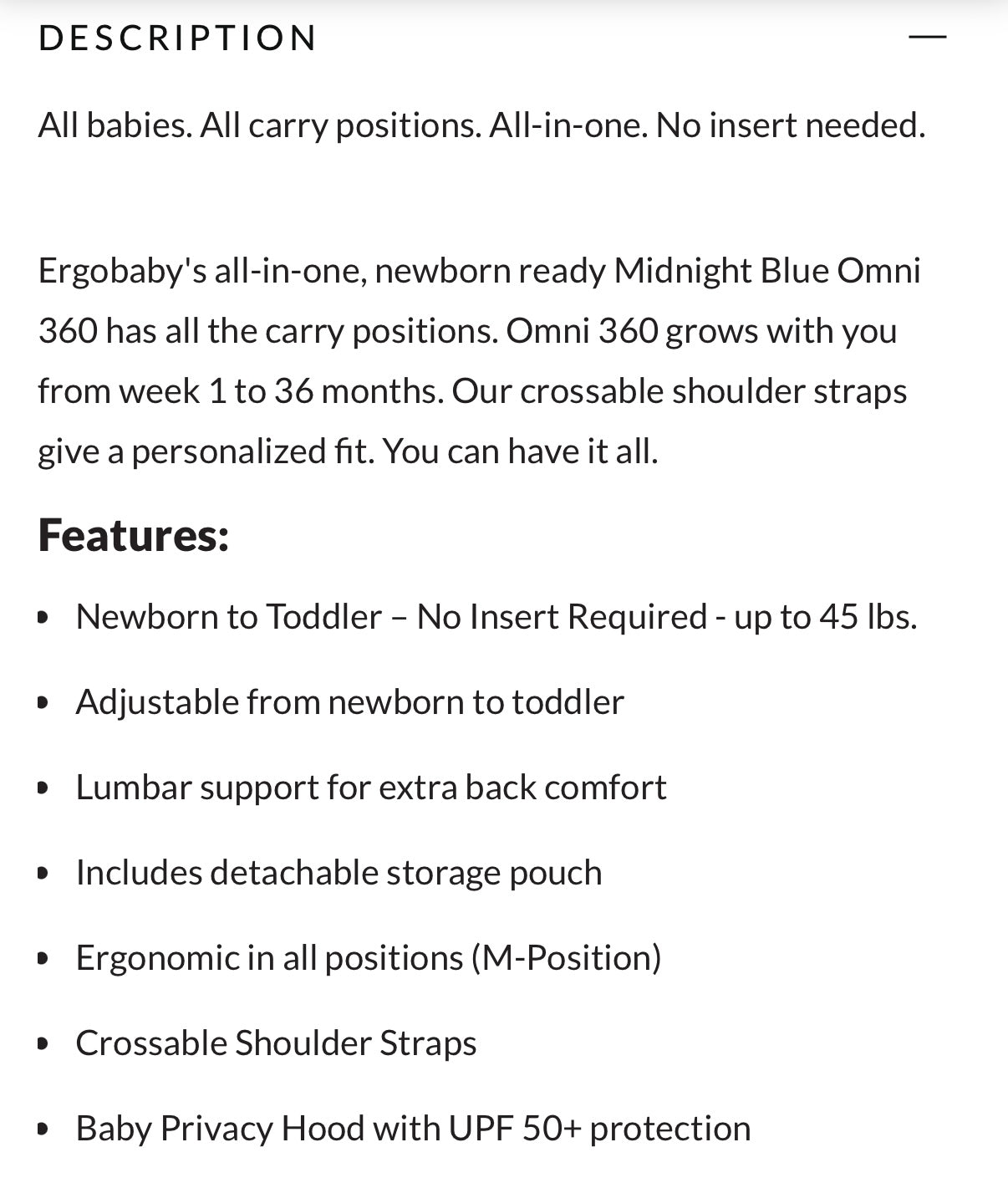 Ergo Omni 360 Classic Baby Carrier in Pearl Grey