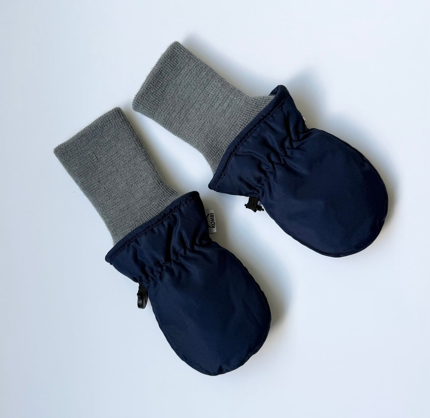 Kombi Navy Bear Foldable Cuff Mittens (12-24 Months)