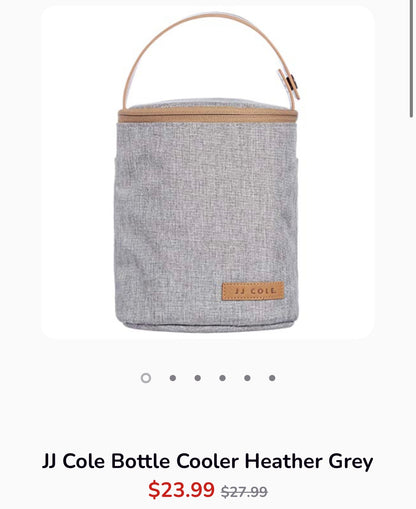 JJ Cole Bottle Cooler Bag in Heather Grey