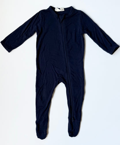 Kyte Navy Zipper Footie Sleeper (3-6 Months)